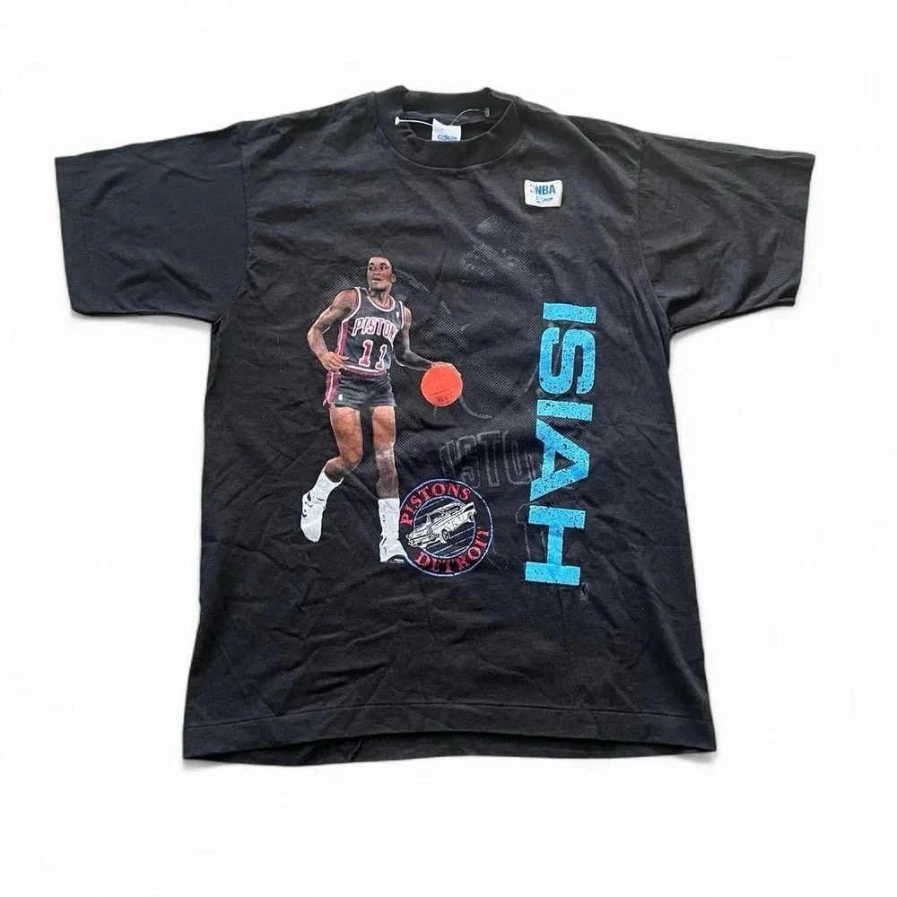 Vintage Dead Stock 90's Isiah Thomas NBA Rap Tee Salem Sportswear Men's Size L